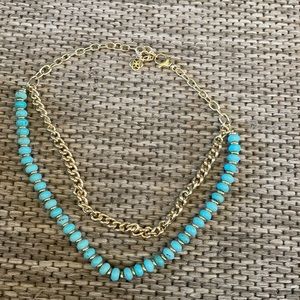 Gold & Turquiose Kendra Scott necklace